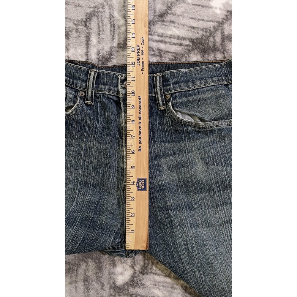 Levis 505 33 x 33 Regular Straight Denim Stone Jeans Textured Stripe Y2K Style - Picture 5 of 13